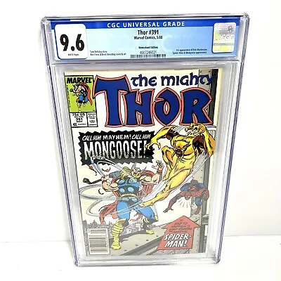 Buy Thor #391 CGC Graded 9.6 Newsstand  1st Appearance Eric Masterson Marvel Comics • 110.81£