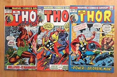 Buy Lot Of *3* MIGHTY THOR: #206, 208, 210 **Very Bright, Colorful & Glossy!** • 30.79£