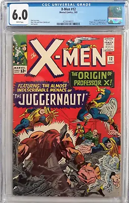 Buy 🔥uncanny X-men #12 Cgc 6.0*1965 Marvel*white❄pages*1st App/origin Of Juggernaut • 1,187.69£