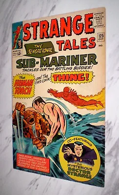 Buy Strange Tales #125 FN 6.0 OW/W Pg 1964 Thing Vs Sub-Mariner Battle Cover & Story • 76.35£
