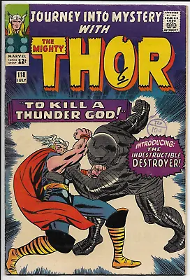 Buy Journey Into Mystery With Thor #118 Lee Kirby Colletta 1965 VG 1st App Destroyer • 54.99£