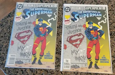 Buy Adventures Of Superman #501 June 1993  DC Comic Book Lot Of 2 Mint • 5.32£