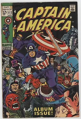 Buy Captain America 112 Marvel 1969 VG FN Jack Kirby Stan Lee Red Skull Baron Zemo • 35.98£