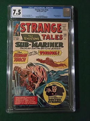 Buy Strange Tales #125 CGC 7.5 Thing VS Sub-Mariner Battle Issue Dr Strange  • 196.86£