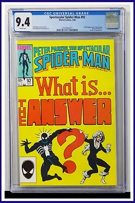 Buy Spectacular Spider-Man #92 CGC Graded 9.4 Marvel 1984 White Pages Comic Book. • 71.96£