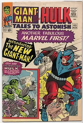 Buy Tales To Astonish 65 - Vg 4.0 - Giant-man - Wasp - Incredible Hulk (1965) • 22.92£