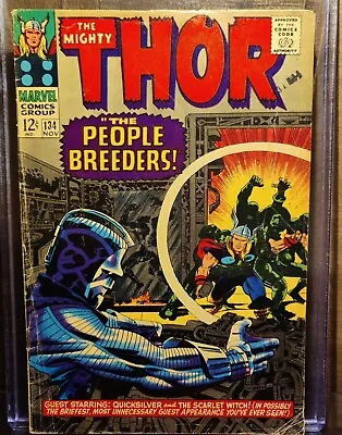 Buy Thor 134 1st App High Evolutionary Marvel 1966 • 200.14£