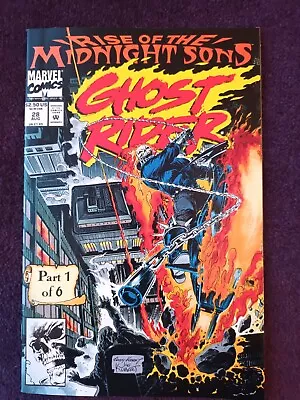 Buy Comics: Rise Of The Midnight Sons Ghost Rider 28 1992 With Poster Gatefold Centr • 40£