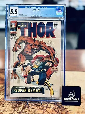Buy THOR #135 CGC 5.5 Marvel 12/66 HIGH EVOLUTIONARY SUPER-BEAST *MP • 56.30£