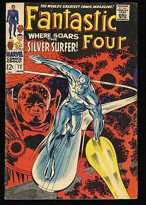 Buy Fantastic Four #72 VG+ 4.5 Silver Surfer Watcher Stan Lee Jack Kirby! Marvel • 58.78£