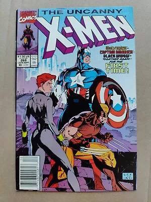 Buy Uncanny X-Men 268 NEWSSTAND  Jim Lee Captain America Black Widow 1990 FN (2) • 13.67£