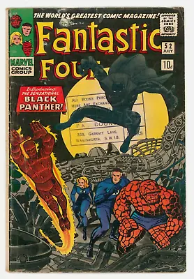 Buy Fantastic Four #52 VG 4.0 First Ever Black Panther • 249£