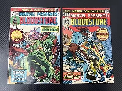 Buy Marvel Presents Bloodstone 1, 2 1975 1st App Of Ulysses Bloodstone • 19.99£