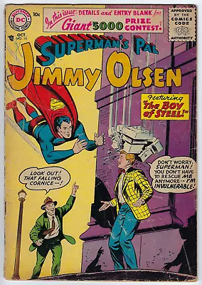 Buy Superman's Pal Jimmy Olsen 16 1956 G/VG 3.0 Swan-c/a Hercules Thor Boy Of Steel • 31.87£