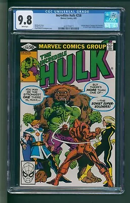 Buy Incredible Hulk #258 CGC 9.8 White Pages Soviet Super Soldier • 179.69£
