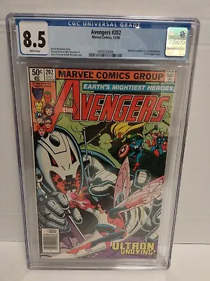 Buy The Avengers #202 CGC 8.5  Marvel Comics  1980  Ultron Undying  *FREE SHIPPING* • 39.96£