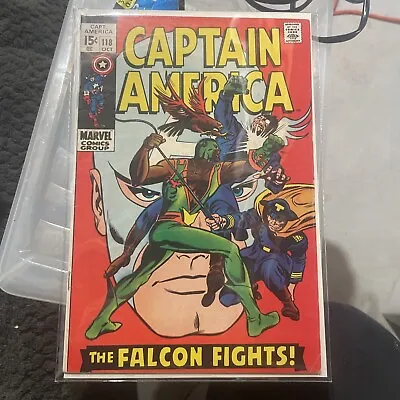 Buy Captain America #118 (Nov 1969, Marvel) 2nd Appearance Of Falcon • 91.35£