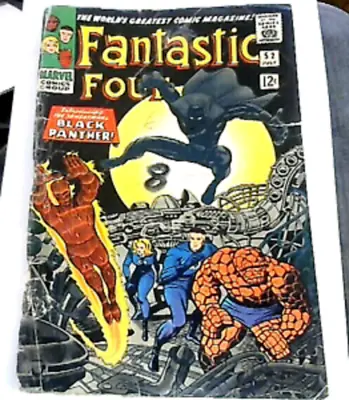 Buy FANTASTIC FOUR #52 (July 1966) Marvel Comic (1st Black Panther Appearance) • 248£