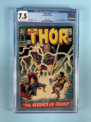 Buy Thor #129 (1st Appearance Of Ares, Greek God Of War) CGC 7.5  1966 • 194.64£