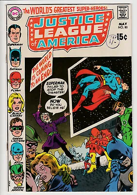 Buy Justice League Of America #80 - 1970 - Vintage DC 15¢ - Batman Superman Flash • 0.99£