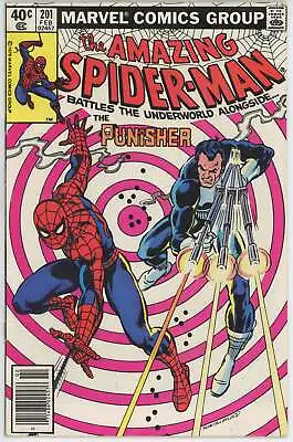 Buy Amazing Spider Man #201 (1963) - 7.0 FN/VF *Classic Punisher Cover Newsstand • 19.26£