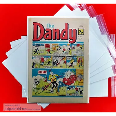 Buy 25 A4 The Dandy Comic Bags ONLY Size7 Acid-Free [In Stock] Fits #1 Up • 13.99£