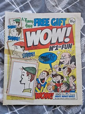 Buy Vintage WOW! Comic No.1 1982 IPC Includes Original Free Gift • 20£