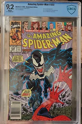 Buy Amazing Spider-Man #332 (1990) CBCS 9.2 Newsstand Venom Cover & App. Not CGC  • 41.39£