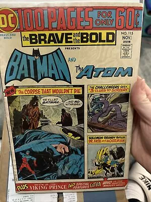 Buy Brave & The Bold #115 (DC, 1974) VF/NM 9.0, Batman & The Atom, 60 Cent Cover • 55.97£