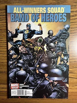 Buy All-winners Squad Band Of Heroes 4 Extremely Rare Newsstand Variant Marvel 2011 • 10.21£