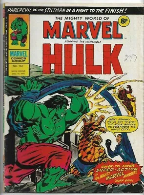 Buy The Mighty World Of Marvel #167 Hulk VG (1975) Marvel Comics UK • 2£