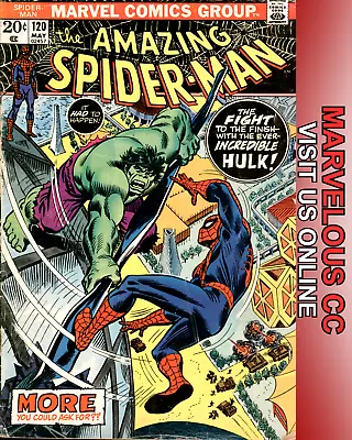 Buy 1973 Marvel Comics Amazing Spider-Man #120 | Battle With Hulk Part 2 | VINTAGE • 45.73£