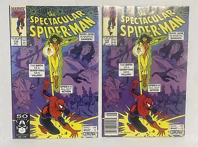 Buy Spectacular Spider-Man 176 First Corona (2 Book Lot) • 3.98£