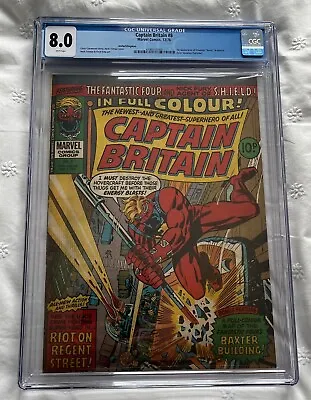 Buy Captain Britain #8 (1976) CGC 8.0 - 1st Appearance Of Betsy Braddock • 350£