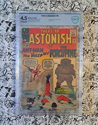 Buy 🔥tales To Astonish #48 Cbcs 4.5 1st Appearance Of Porcupine 1963 Wasp Marvel🔥 • 103.65£