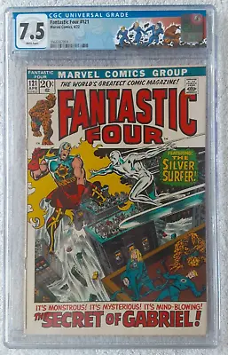 Buy Fantastic Four #121 (Marvel, 4/72) CGC 7.5 VF- {SILVER SURFER Cover & App.} • 157.33£