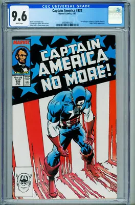 Buy Captain America #332 CGC 9.6 1987-Steve Rogers Resigns 3990901025 • 105.15£