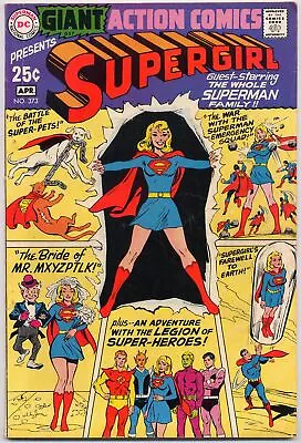 Buy Action Comics 373 FN+ 6.5 1969 Supergirl Neal Adams Inks On Cover Curt Swan • 33.48£