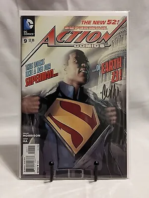 Buy Superman Action Comics #9 Signed Cully Hamner W/COA New 52 1st App Calvin Ellis • 51.39£