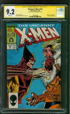 Buy Uncanny X Men 222 CGC SS 9.2 Claremont Wolverine Vs Sabretooth 10/1987 • 104.55£