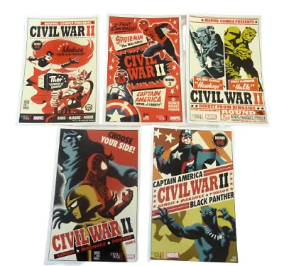 Buy Civil War Ll Round 2-6 Marvel Comics Laminated Posters Captain America Hulk Etc • 14.99£