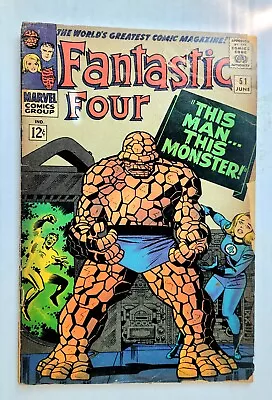 Buy Fantastic Four #51 - This Man... This Monster! (Marvel, 1961) VG • 66.25£