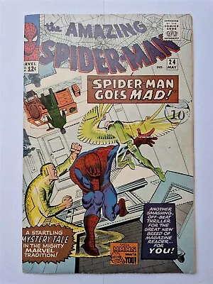 Buy Amazing Spider-man #24 Vg+ (4.5) May 1965 Vulture Apps Marvel Comics ** • 99.99£