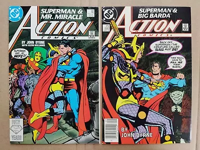 Buy Action Comics 592 VF+ 593 VF Lot Of 2 Big Barda Mr. Miracle DC John Byrne • 12.65£