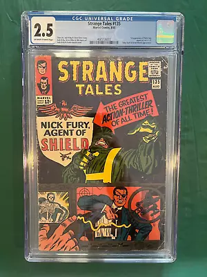 Buy Strange Tales #135 CGC 2.5 1st App Of Nick Fury Agent S.H.I.E.L.D 1965 MARVELKEY • 100.40£