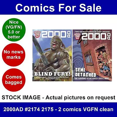 Buy 2000AD #2174 2175 - 2 Comics VGFN Clean • 4.99£