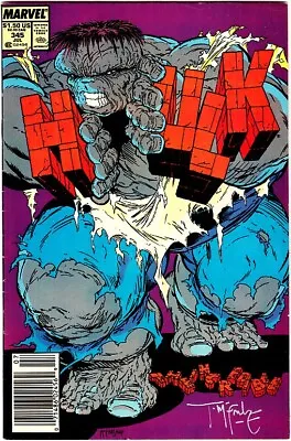Buy THE INCREDIBLE HULK #345 VG Signed Todd McFarlane  Closing Curtain  1988 Marvel • 119.92£