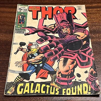Buy THOR #168 (Marvel 1969) Origin Of GALACTUS & 1st Appearance Of THERMAL MAN • 36.14£