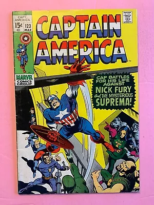 Buy Captain America #123 - Mar 1970 - Vol.1 - Minor Key              (7526) • 10.25£