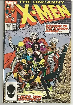 Buy Uncanny X-Men #219 : July 1987 : Marvel Comics • 9.95£